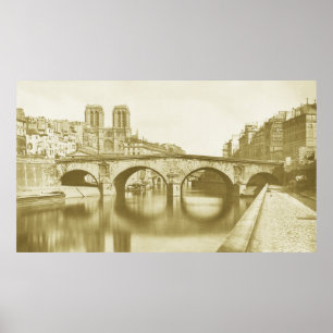 Poster Paris La Seine au Pont Notre-Dame - Ponte