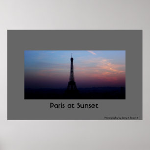 Poster Paris no Sunset