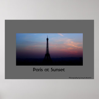 Poster Paris no Sunset