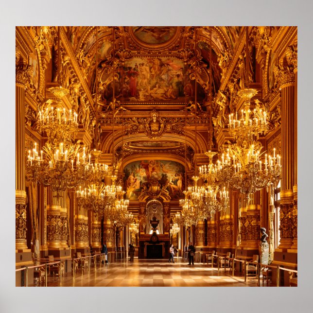 Poster Paris Opera Garnier Interior View (Frente)