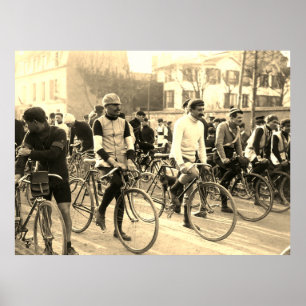 Poster Paris-Roubaix Corrida de Ciclismo 1907 Color Redux