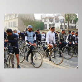 Poster Paris-Roubaix Cycling Race 1907 Color Redux