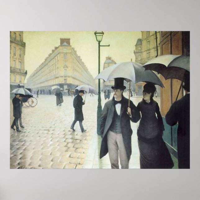 Poster Paris Street, Rainy Day, por Caillebotte (Frente)