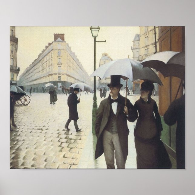 Poster Paris Street, Rainy Day, por Caillebotte (Frente)