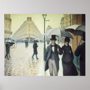 Poster Paris Street, Rainy Day, por Caillebotte