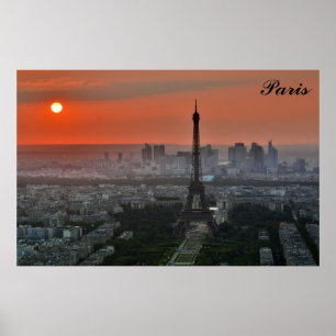 Poster Paris Sunset Eiffel Tower France Foto: França
