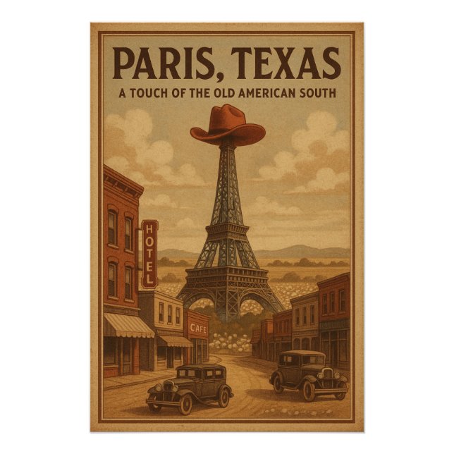 PÓSTER PARIS, TEXAS — UM TOQUE DO VELHO AMERICANO (Frente)