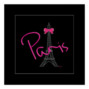 Póster Paris, Torre Eiffel com arco Modern