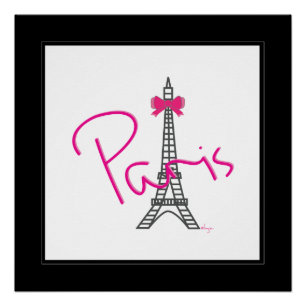 Póster Paris, Torre Eiffel com arco Modern