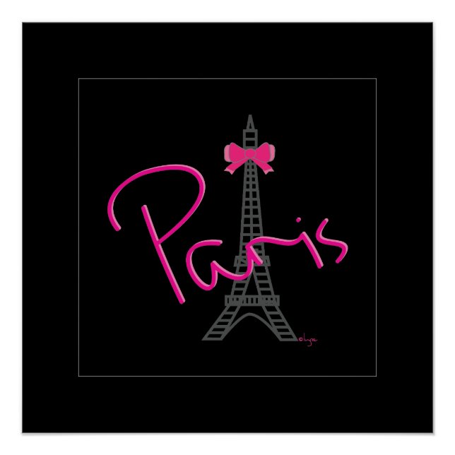 Póster Paris, Torre Eiffel com Moderno arco (Frente)