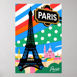 Poster Paris Travel Pop Art