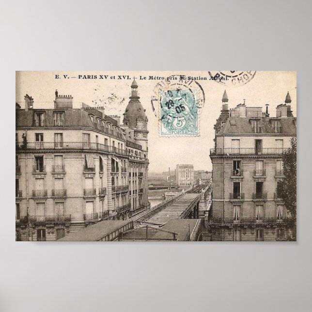 Poster Paris - Vintage (Frente)