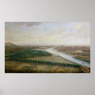 Poster Paris, vista de cima do Champs-Elysees