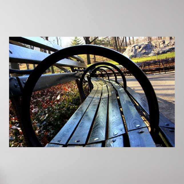 Poster Park Bench no Central Park, NYC (Frente)
