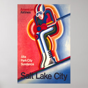 Poster Park City - Alta - Sundance Utah Esqui Vintage