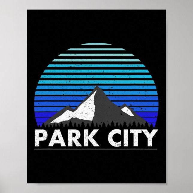 Poster Park City Bluebird Day Rocky Mountain Powder (Frente)