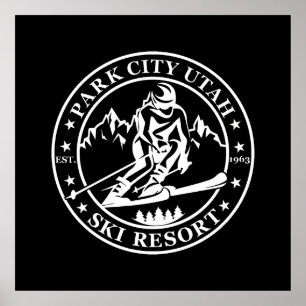 Poster Park City Utah — estância de esqui
