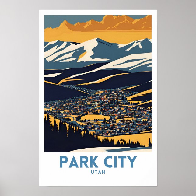 Poster Park City Utah Vintage (Frente)
