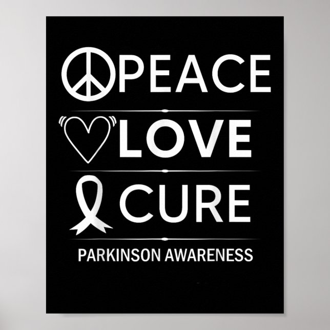 Poster Parkinsons: Sensibilização para a paz, paz e paz (Frente)