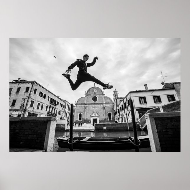 Poster Parkour em Veneza (Frente)