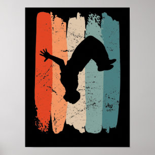 Poster Parkour, freerunner, parkour runner gift