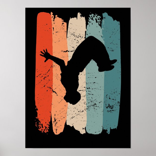 Poster Parkour, freerunner, presente de estagiário (Frente)