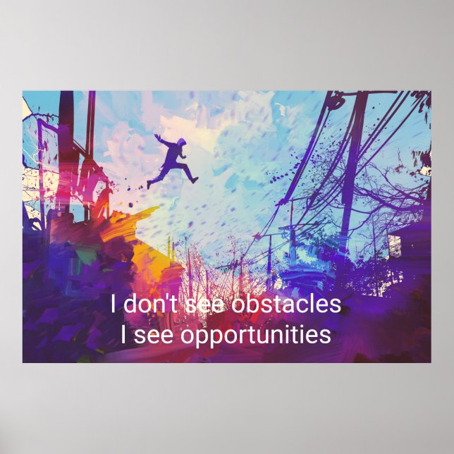 Póster Parkour Urban Free Runling Freestyling Arte Modern (Frente)