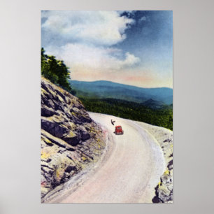Poster Parkway azul de Asheville North Carolina Ridge