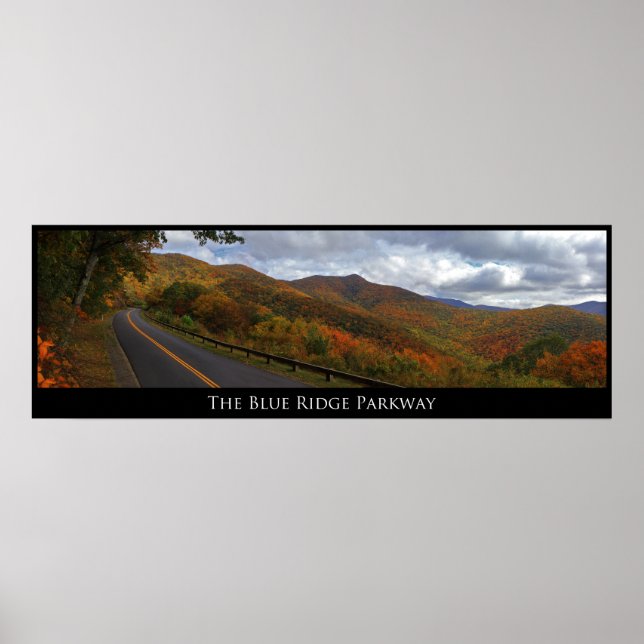 Póster Parkway Blue Ridge em outono (Frente)