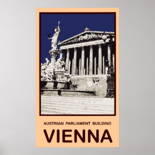 Poster Parlamento austríaco Edifício Viena