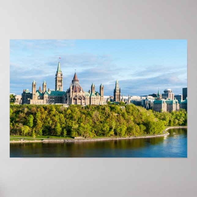 Poster Parlamento Hill em Ottawa (Frente)