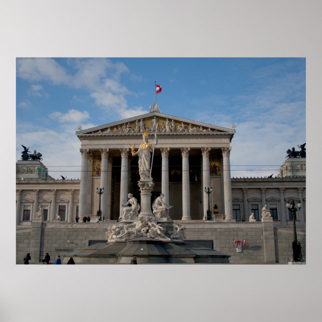 Poster Parlamento, Wien Österreich (Frente)