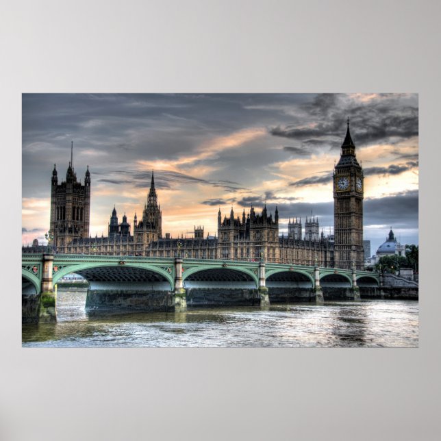 Poster Parliment Building - London, Inglaterra (Frente)