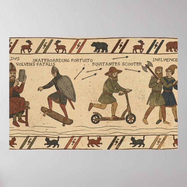 Poster Paródia da Tapeçaria de Bayeux (Frente)