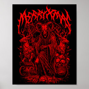 Poster Paródia de banda de heavy metal de Natal Morte Met
