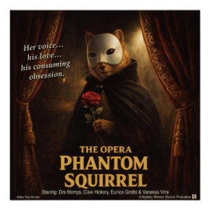 Póster Paródia de Esquilo Fantasma da Ópera