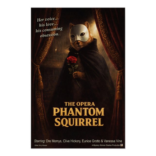 Póster Paródia de Esquilo Fantasma da Ópera (Frente)