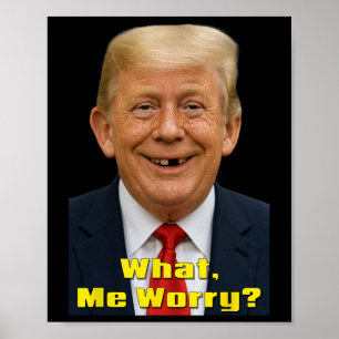 Poster Paródia Política Engraçada de Trump O Que, Eu Me P