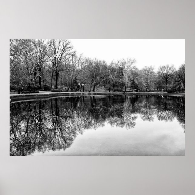 Poster Parque Central de inverno, Paisagem NYC (Frente)