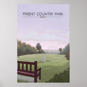 Poster Parque Country Fryent Brent Cartaz de Viagens Lond