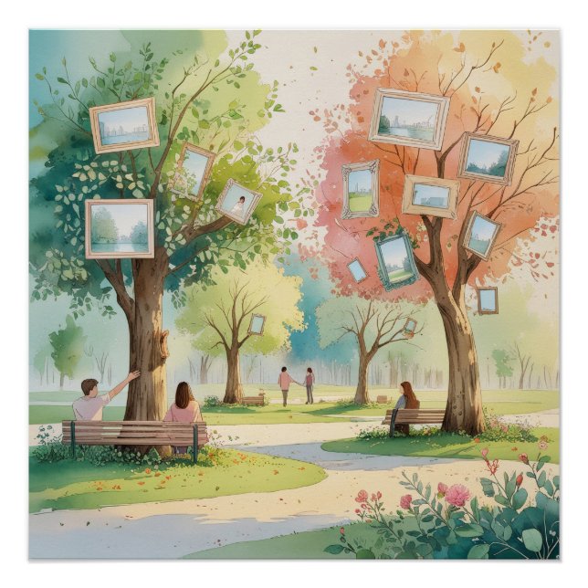 Póster Parque da Memória – Arte Emocional em Aquarela Ref (Frente)