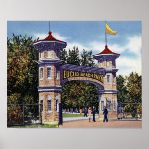 Póster Parque da praia de Cleveland Ohio Euclid