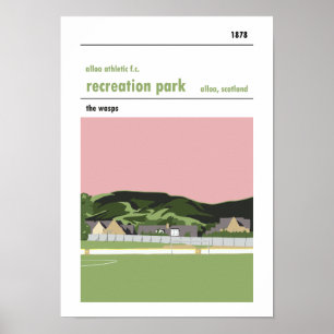 Póster Parque da recreação, Alloa. Cópia manual do est