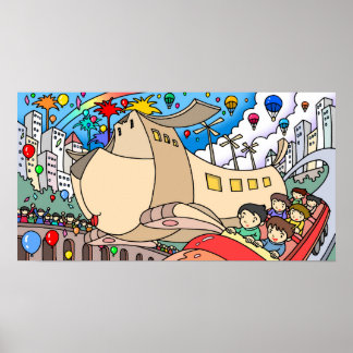 Poster Parque de diversões emocionante.