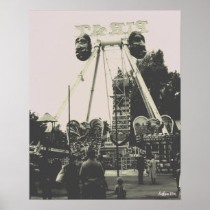 Poster Parque de diversões Vintage Austria Viena Prater