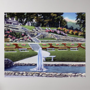 Póster Parque de Macon Geórgia Washington