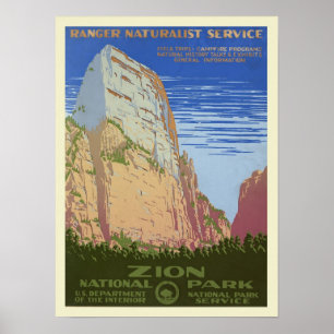 Poster Parque de Zion do vintage