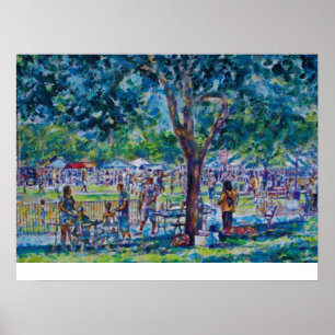 PÓSTER PARQUE DO VEÍCULO COM RODAS DE ANN ARBOR DO