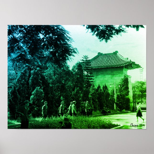 Poster Parque dos mártires Canton China vintage (Frente)