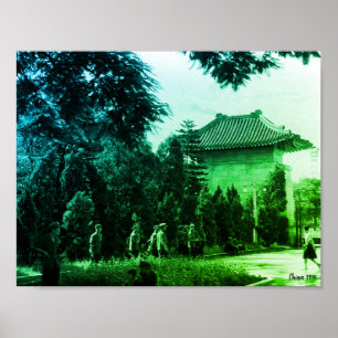 Poster Parque dos mártires Canton China Vintage